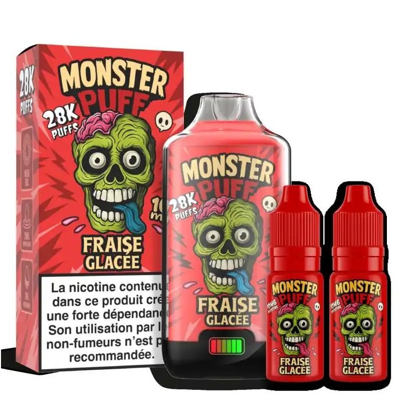 Puff Monster Puff 28k Fraise Glacee