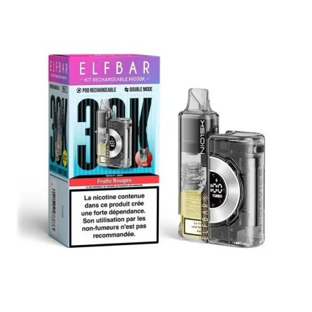 Puff NIO30K Fruits Rouges - ElfBar Rechargeable 30000 Bouffees