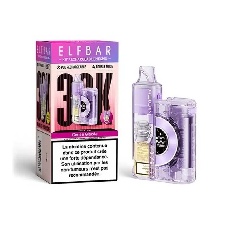 Puff NIO30K Cerise Glacee - Elfbar Kit Rechargeable 30000 Bouffees Puff NIO30K Cerise Glacee - Elfbar Kit Rechargeable 30000 Bouffees