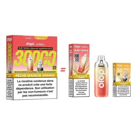 Puff Dojo Blast Bundle 30K Pêche Mangue Ananas - Dojo by Vaporesso