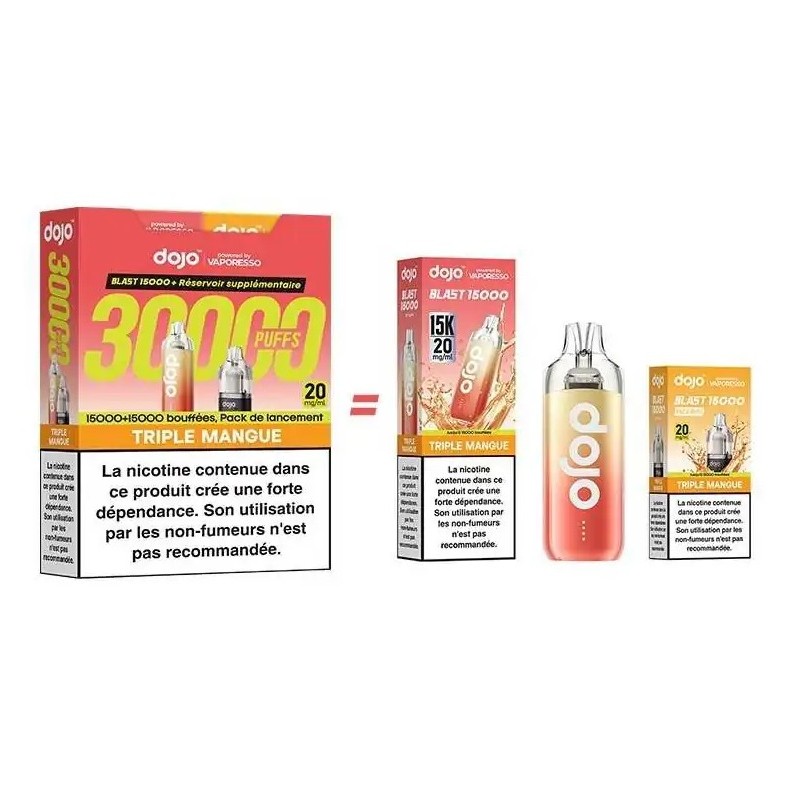 Puff Dojo Blast Bundle 30K Triple Mangue - Dojo by Vaporesso