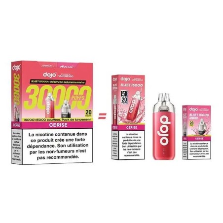 Puff Dojo Blast Bundle 30K Cerise - Cigarette Électronique Rechargeable 30000 Bouffées