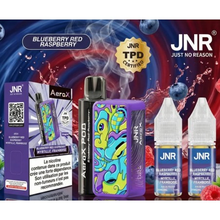 JNR Puff AeroX 32K Blueberry Red Raspberry - 2% nicotine