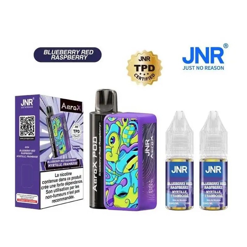 JNR Puff AeroX 32K Blueberry Red Raspberry - 2% nicotine JNR Puff AeroX 32K Blueberry Red Raspberry - 2% nicotine