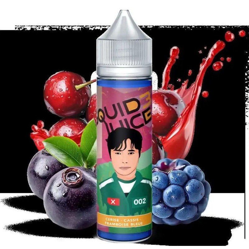 002 Squid Juice 3 - E-liquide Cerise Cassis Framboise Bleue 50ml