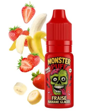 Eliquide Monster Puff 10ml Fraise Banane Glacee