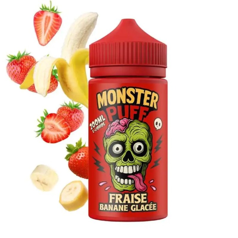 Eliquide Monster Puff 200ml Fraise Banane Glacee Eliquide Monster Puff 200ml Fraise Banane Glacee