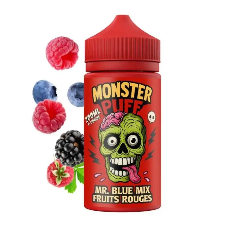 Eliquide Monster Puff 200ml Mr Blue Mix Fruits Rouges