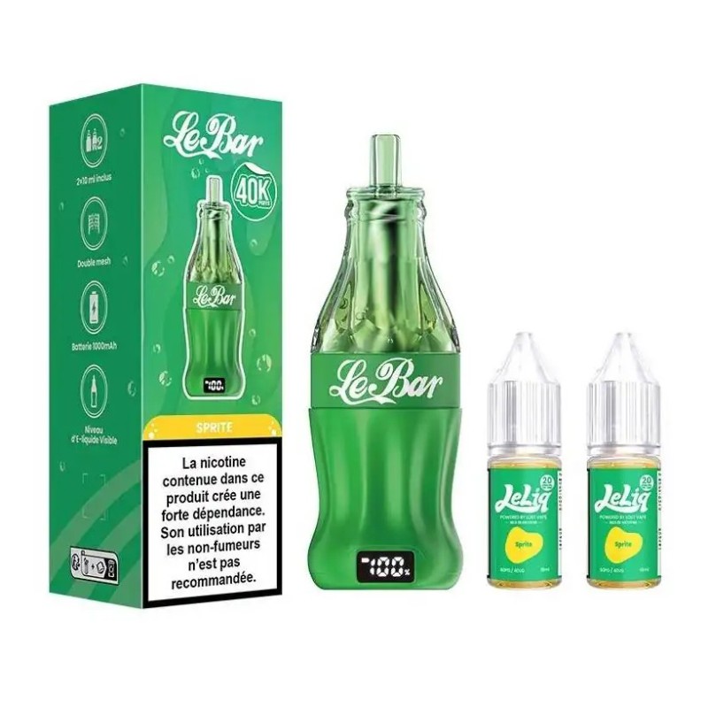 Puff Le Bar 40K Sprite 22ml Lost Vape - 40 000 Bouffees