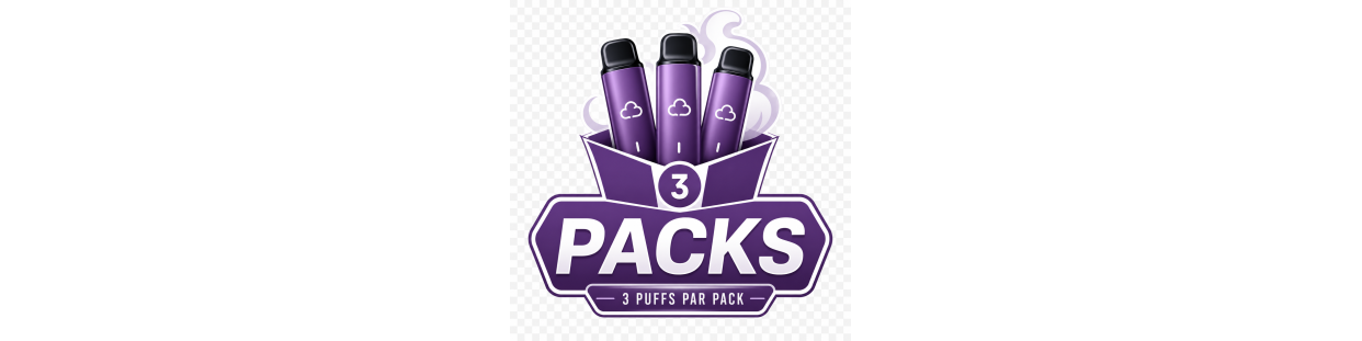 Packs Puffs de 3 | Pack Découverte, Affirmé et Boisson | La Boutique du Puff