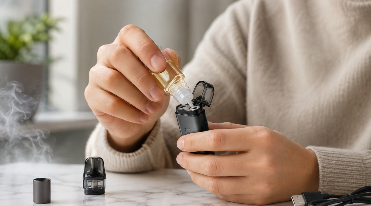 Comment utiliser un e-liquide avec une cigarette électronique ou une puff rechargeable ?